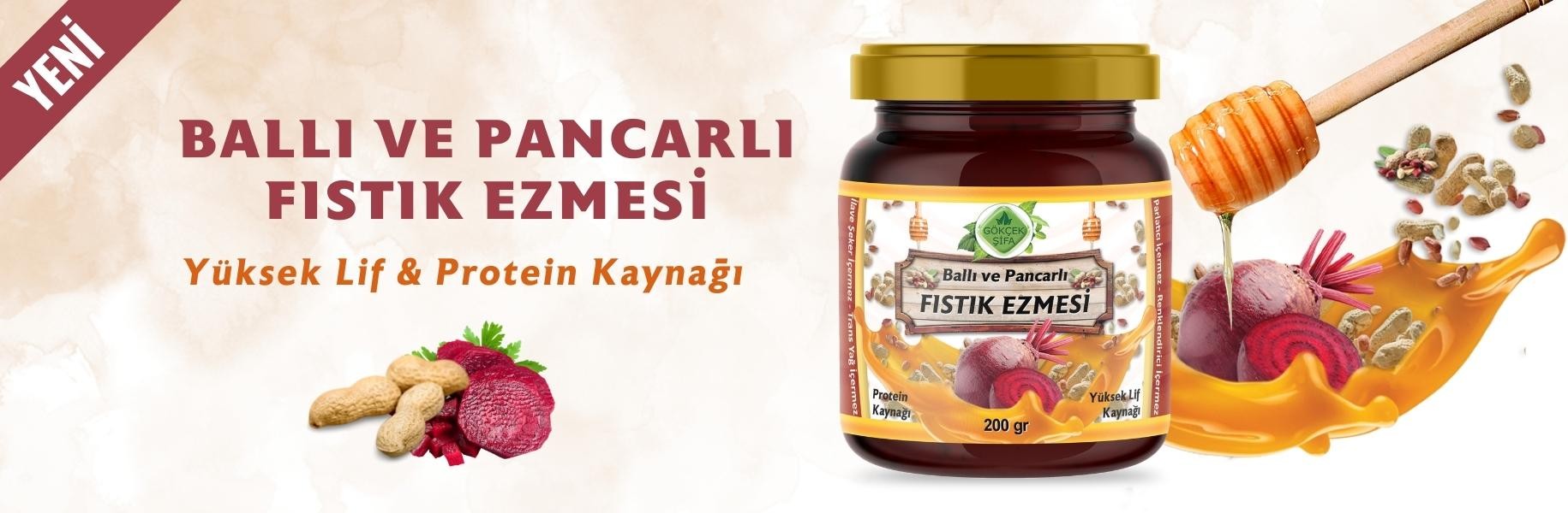 Ballı ve Pancarlı Fıstık Ezmesi