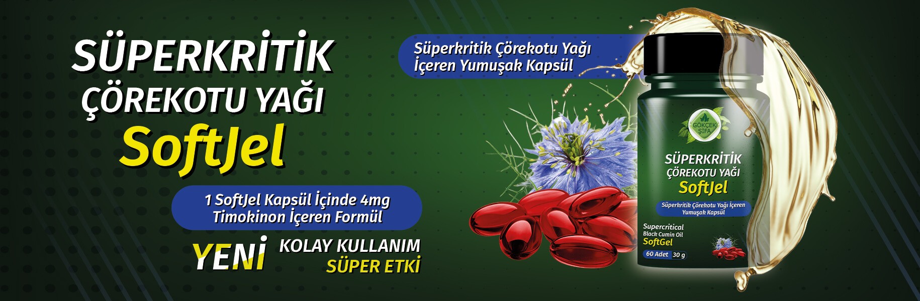 Süperkritik Çörekotu Yağı Softjel Kapsül